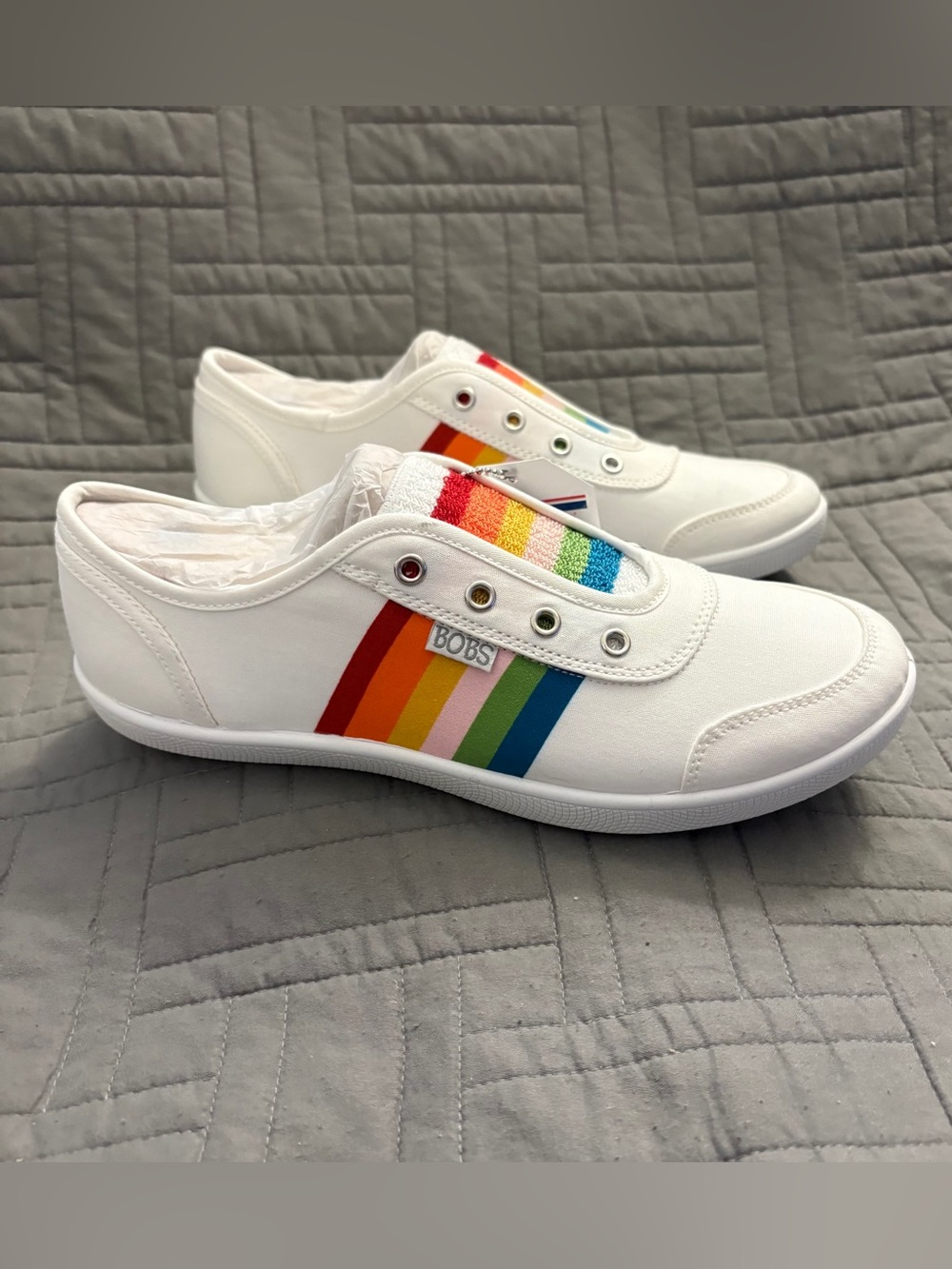 Skechers women's Bobs B Cute- troop retro casual sneakers Sz 8.5 NWT Rainbow